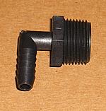 3/4 INCH  X 3/8 INCH  THREADED TO BARB PLASTIC ELBOW