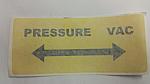 DECAL  - Pressure/Vacuum  - 3.5 X 6 (FRAME DECAL)